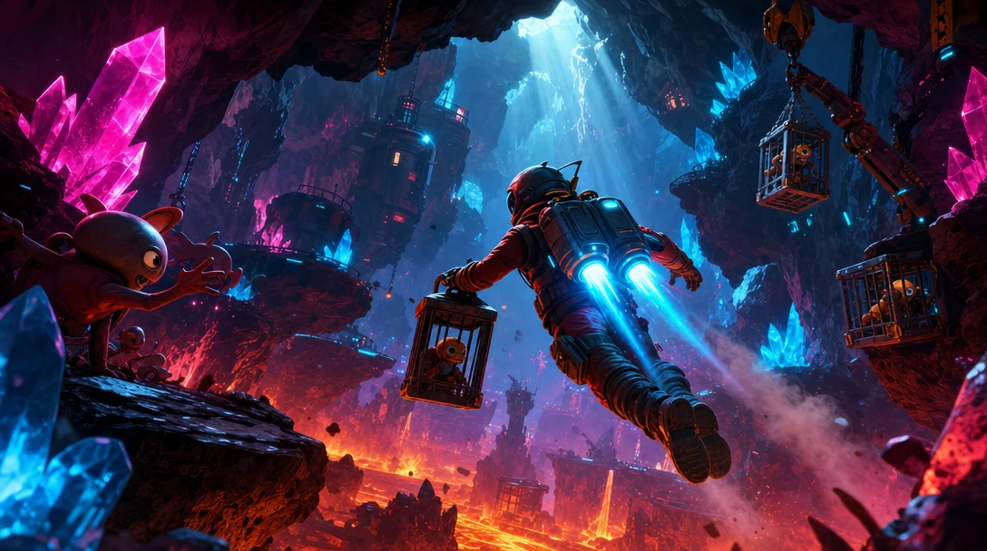 Cave Rescue: Neon Descent