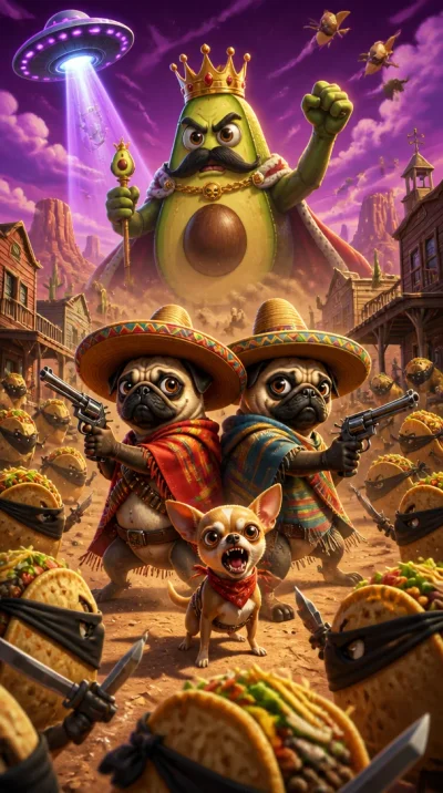 Pugs Vs Ninja Tacos