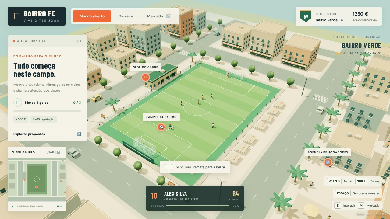 Bairro FC — O teu jogo, a tua história