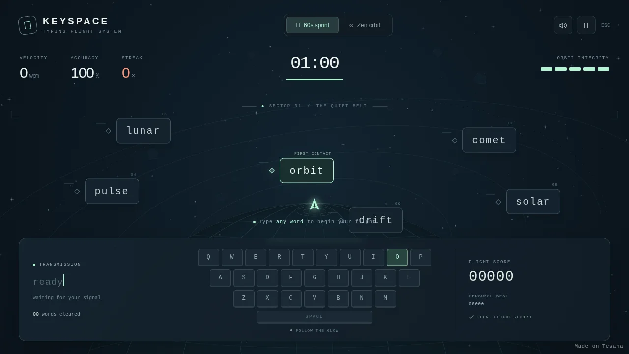 Keyspace — Typing Flight