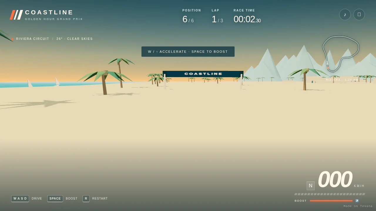 Coastline — Golden Hour Grand Prix