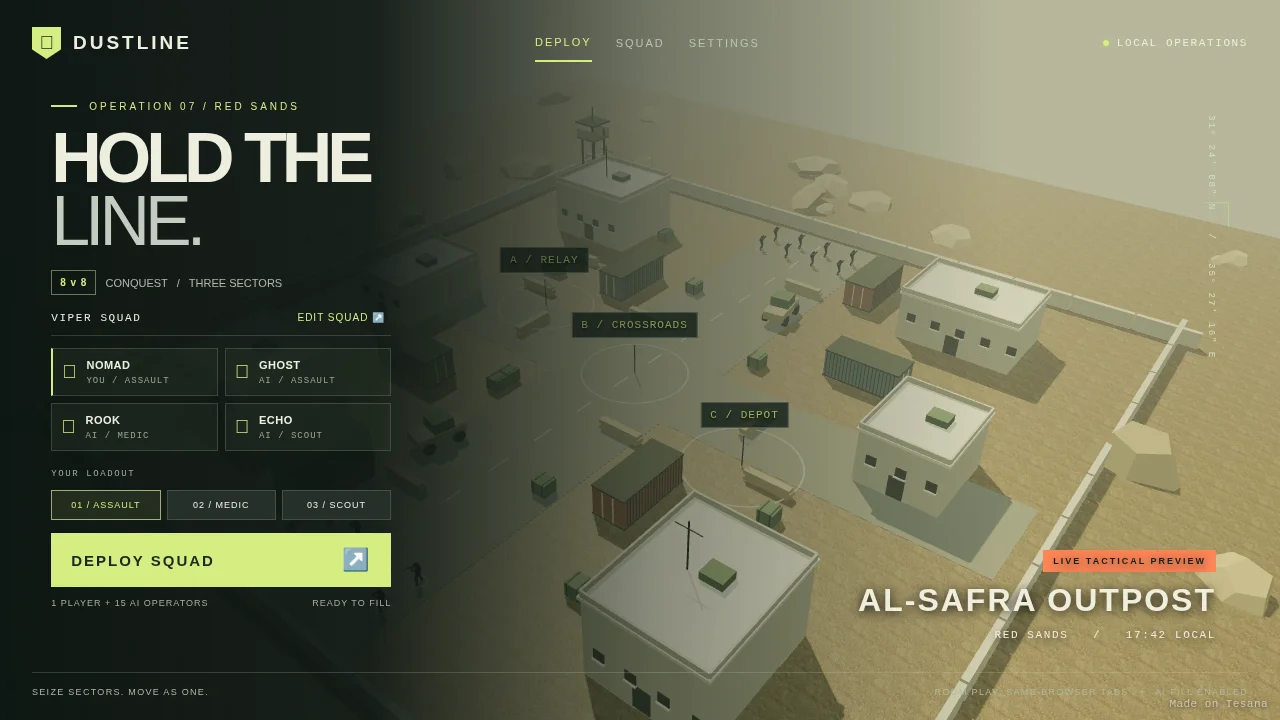 DUSTLINE — Squad Operations