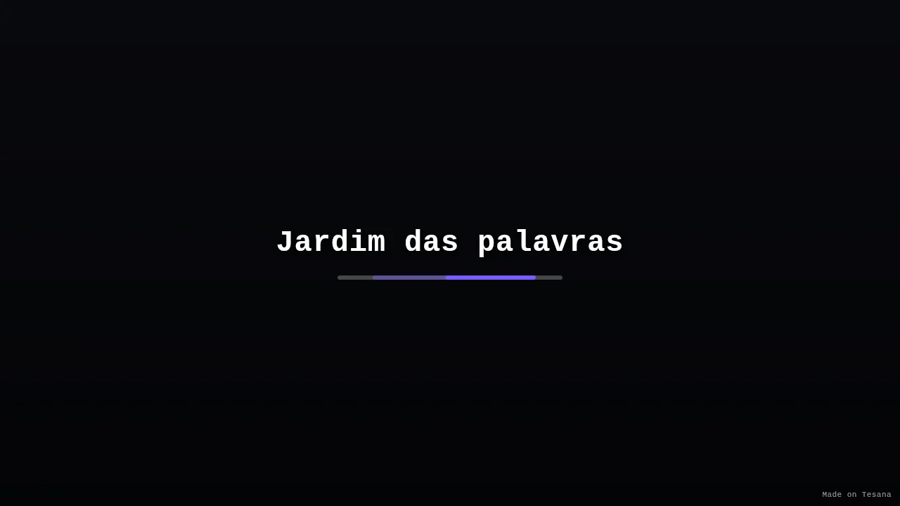 Jardim das palavras (Remix) (Remix)