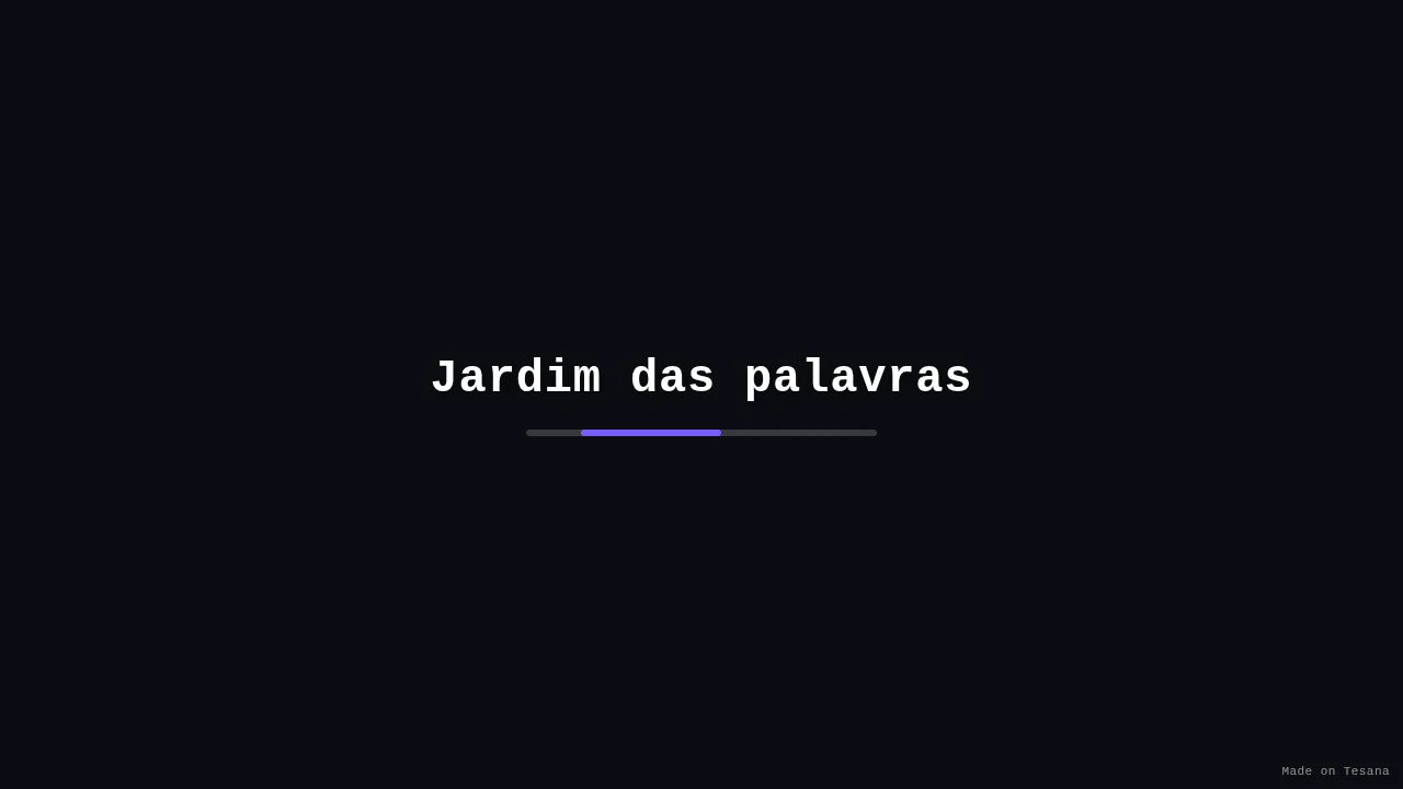 Jardim das palavras