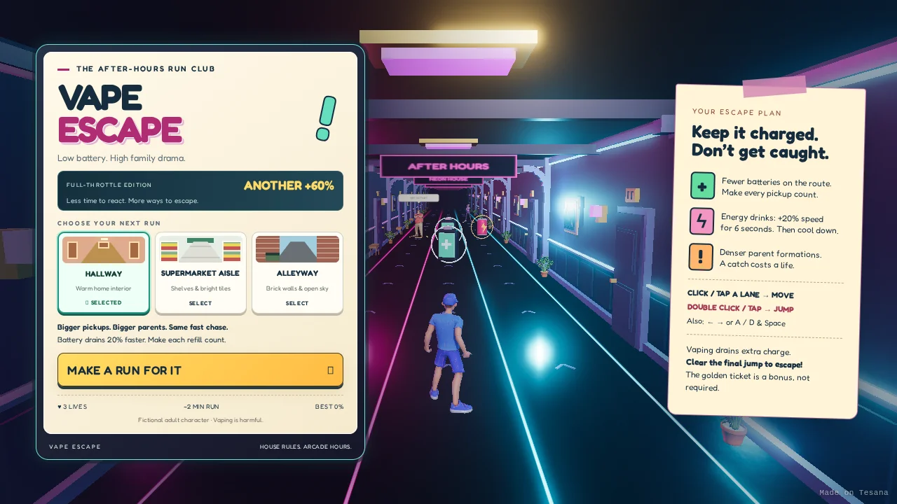 Hallway Hustle — The Low-Battery Escape